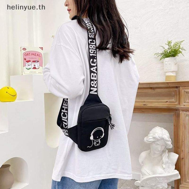 Helinyue กระเป๋าสะพายชายแนวโน้มกันน้ําขนาดเล็กกระเป๋า Messenger Square Crossbody กระเป๋าสําหรับชาย Sacoche Homme TH