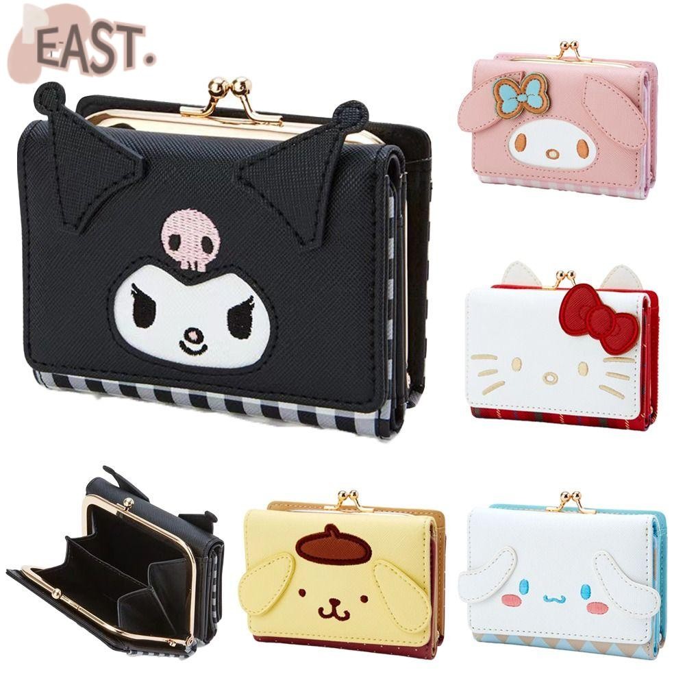 Easts กระเป๋าใส่เหรียญ Cinnamoroll Kuromi Fold Bag อะนิเมะกระเป๋าสตางค์ PU น่ารัก
