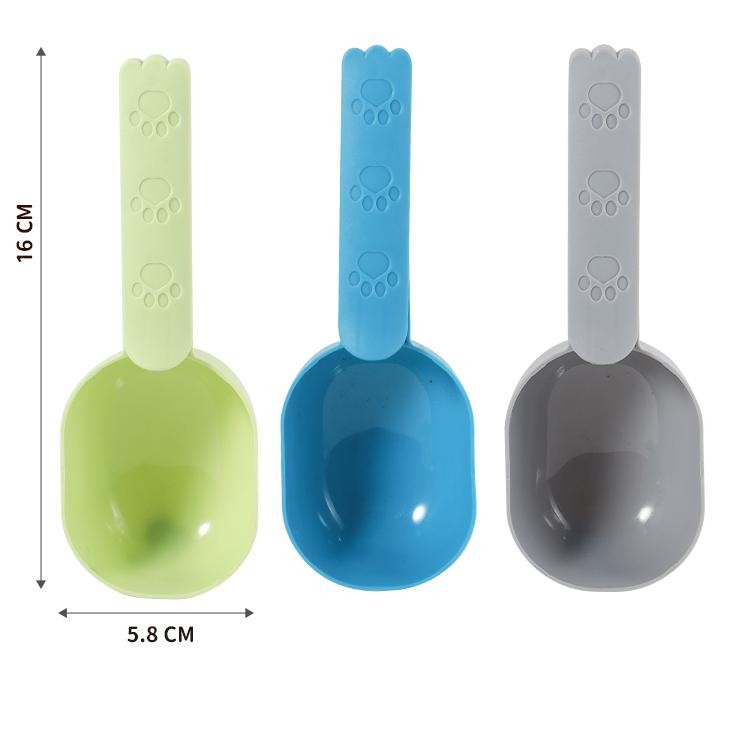 🐾2in1 ช้อนตักอาหารสัตว์เลี้ยงจากถุง มีที่หนีบปิดถุงได้ ช้อนตักอเนกประสงค์ ที่ตักอาหาร สุนัข แมว - รูปที่ 5