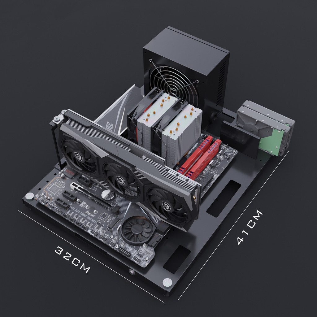 เคสคอมพิวเตอร์แบบเปิดรองรับเมนบอร์ด MATX ATX รองรับ X79 x 99ช่องเดียวสตูดิโอ