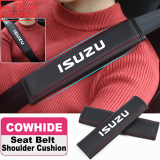 Isuzu 2 ชิ้น ปลอกหุ้มเข็มขัดนิรภัย สําหรับรถยนต์ เครื่องหนัง…