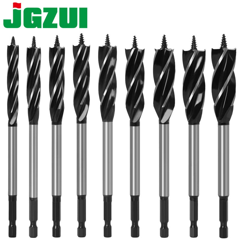 4-9pc Twist Drill Bit Set Wood Fast Cut Auger Carpenter Joiner Tool Drill Bit For Wood Cut Suit for 