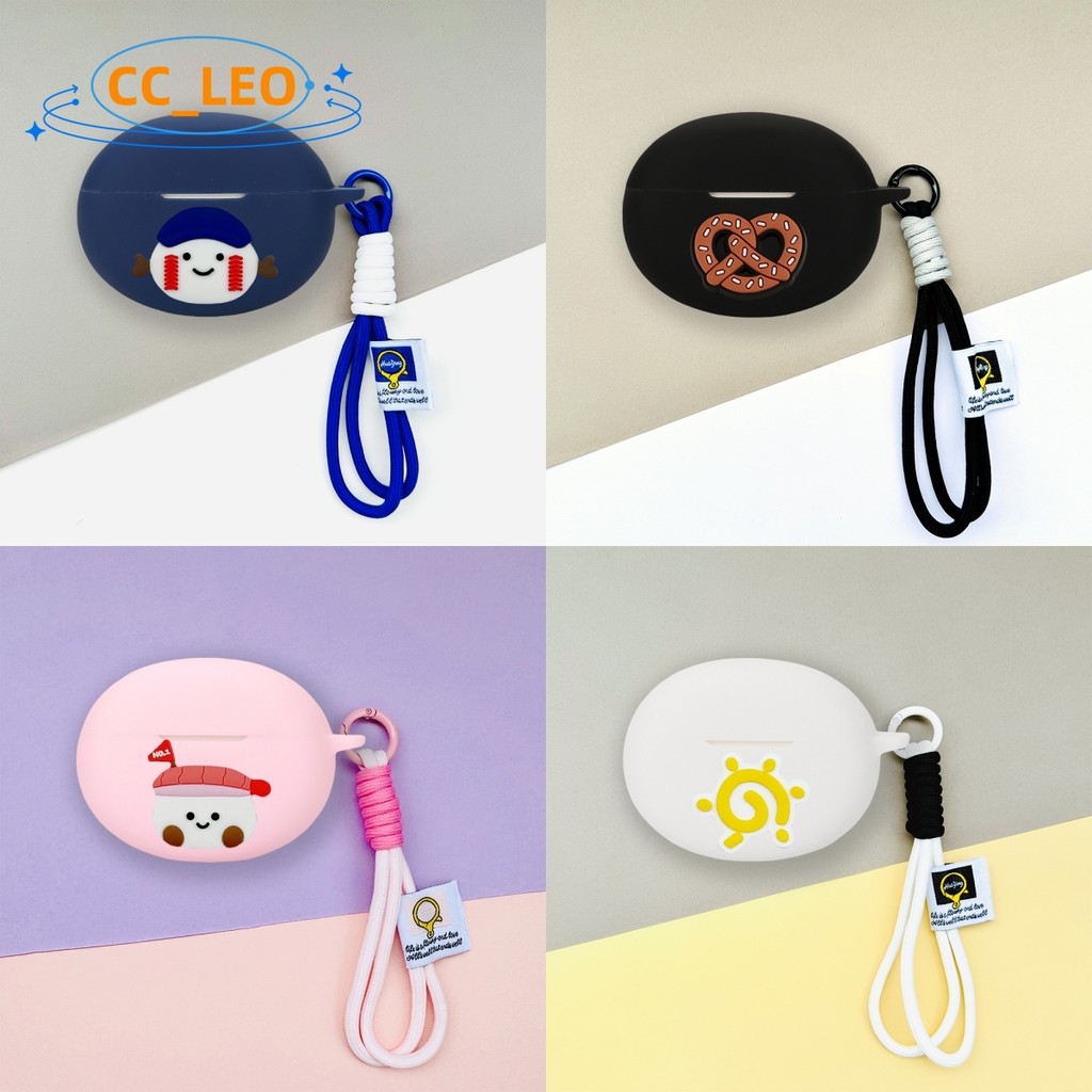 For OPPO Enco Air4 Pro Case Cute Lanyard Pendant OPPO Enco Air4 Silicone Soft Case Shockproof Shell Protective Cover