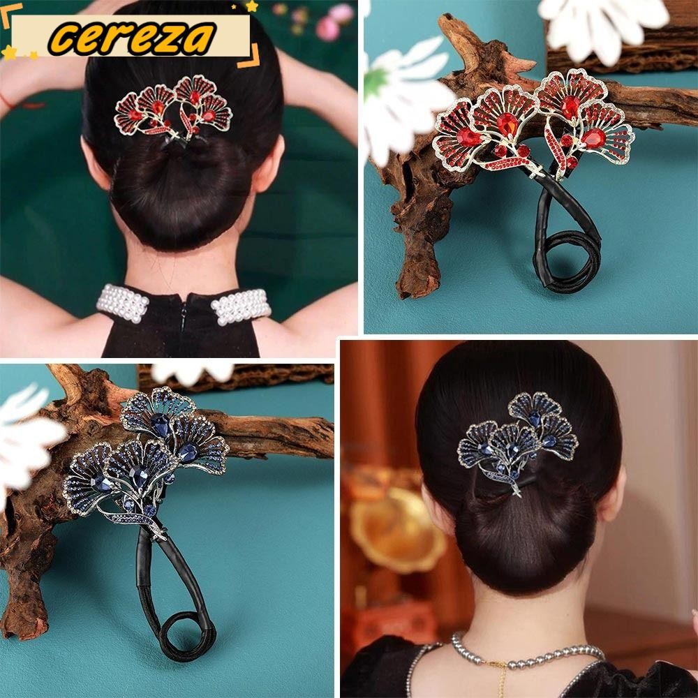CEREZA ทรงผม Twist, Headwear Easy Fast Snap ผม Bun Maker Twist,แฟชั่นม้วนผมเครื่องมือดัดผมสําหรับสาว