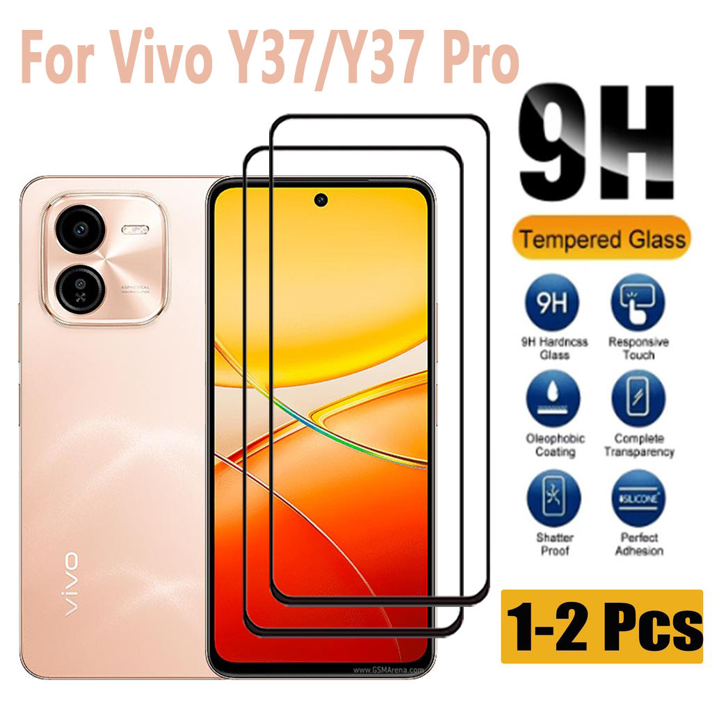 1-2 ชิ้นกระจกนิรภัยสําหรับ Vivo Y37 Pro ป้องกันหน้าจอสําหรับ Vivo Y28 Y28s Y18 Y18i Y11 Y21 Y21s Y21