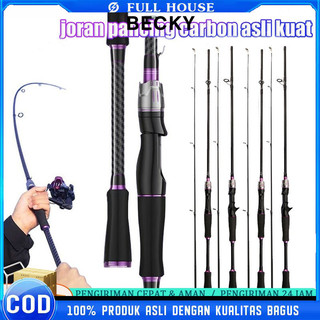 Full House  Bisa COD Joran Pancing 1.8M/2.1M Casting / Spinning Carbon Fiber 2 Section Max Drag 8kg Saltwater Freshwater / Joran Karbon Asli Japan / Joran Carbon Solid / Joran Murah Cuci Gudang / Joran Pancing Carbon Asli Kuat