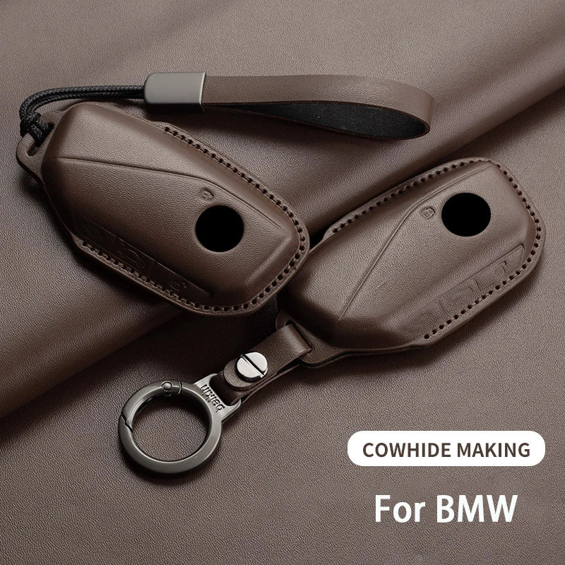 Leather car remote key case cover shell for BMW 7 Series G70 G09 XM U06 G81 M3 2023 i7 X7 G07 LCI IX