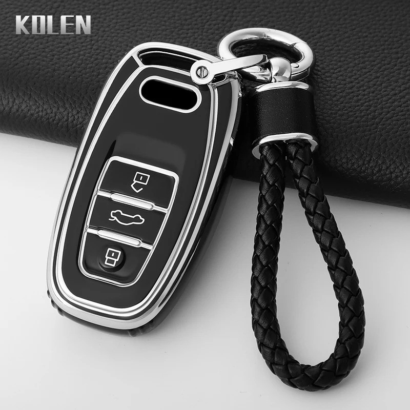 TPU car remote key case cover Shell fob for Audi A1 A3 8v A4 B8 B9 A5 A6 C7 A7 A8 Q3 Q5 Q7 S4 S6 S7 