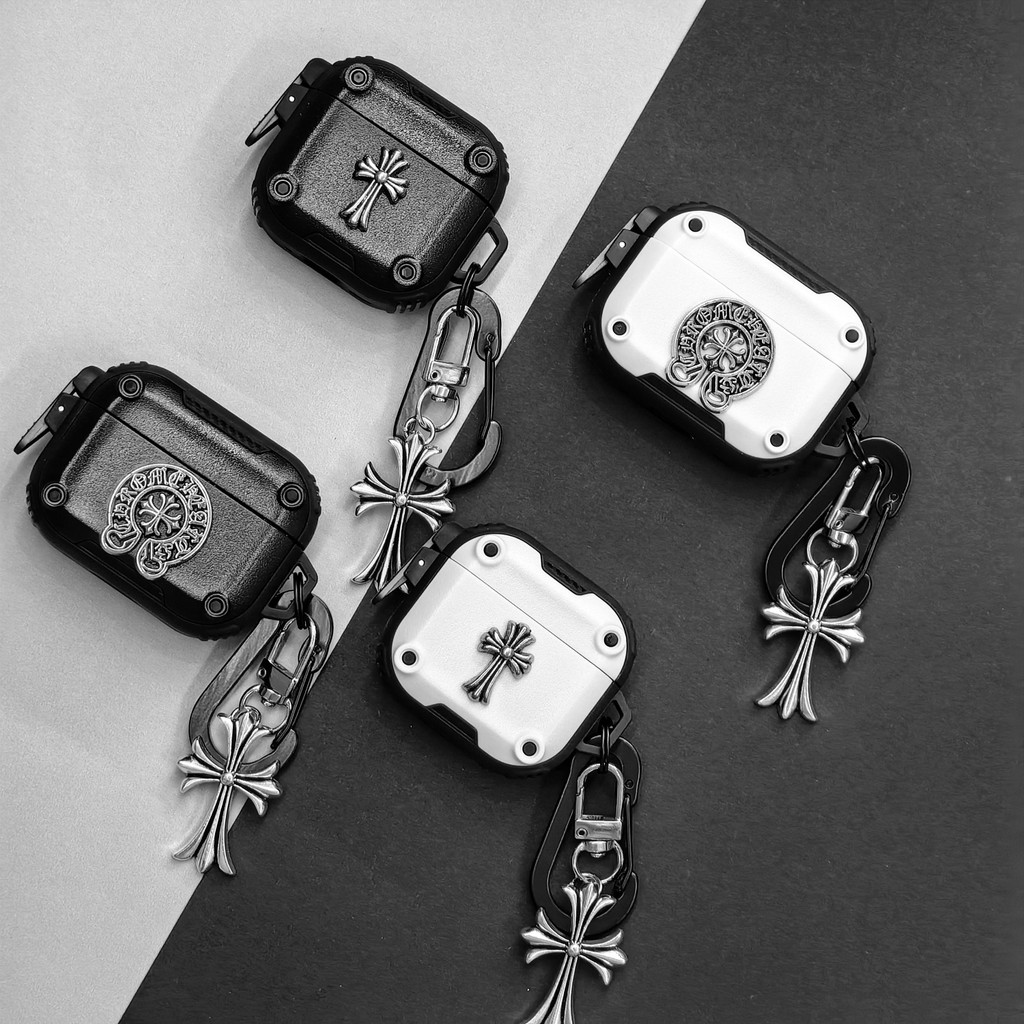 For AirPods 4 3 Pro2 Cross Lock Catch Fashion Wireless Earphone Casing Protective Cover Case