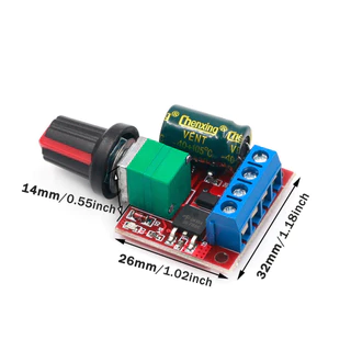 DC 5A Pwm โมดูลควบคุมความเร็วมอเตอร์ 4.5V-35V Motor PWM Speed Controller