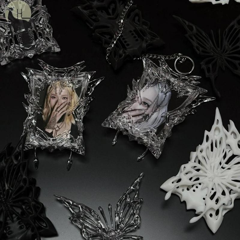 [H&S May] Aesthetic 3D Transparent Photocard Holder Kpop Small Card Protector Display Cover Advanced Sense {th}