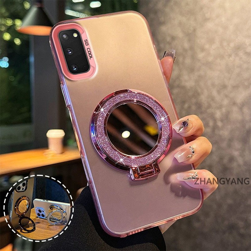 เคสสําหรับ Samsung S20 FE S20 S20 Plus S20 Ultra กระจกเคสโทรศัพท์กันกระแทกแบบแข็งออกแบบใหม่ความงาม CYMWX01