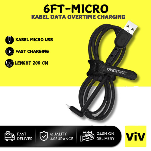 Overtime Charging 2 in 1 Stand USB to Type C Data Cable ความยาว 2m // 6FT