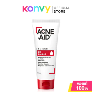 ACNE-AID Oil Control แอคเน่-เอด ผลิตภัณฑ์ทำความสะอาดผิว 100ml (Blackhead Scrub/5In1 Wash)