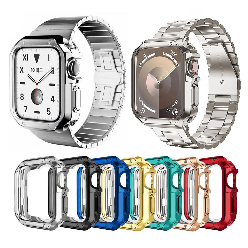 TPU เคส แบบไม่มีฟิล์มสำหรับ for IWatch 9 8 7 6 SE 5 เคสป้องกันหน้าจอสำหรับ iWatch Series 4 3 2 1