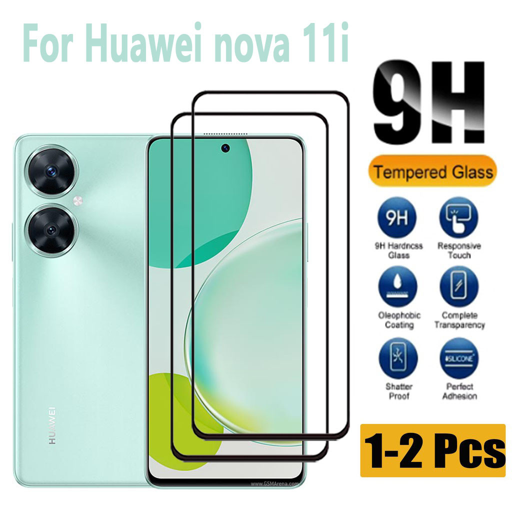 Huawei Nova 11i 1-2 ชิ้นกระจกนิรภัยสําหรับ Huawei Nova 11i ป้องกันหน้าจอกระจกป้องกันฟิล์มสําหรับ Hua