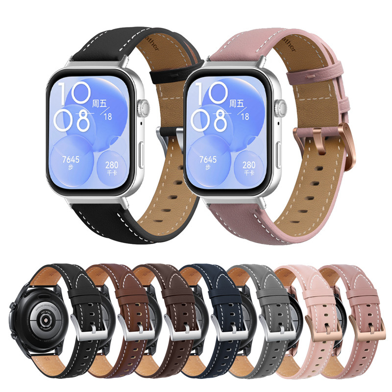 สายหนังวินเทจสําหรับ Huawei Watch Fit 3 2 4 5 Pro