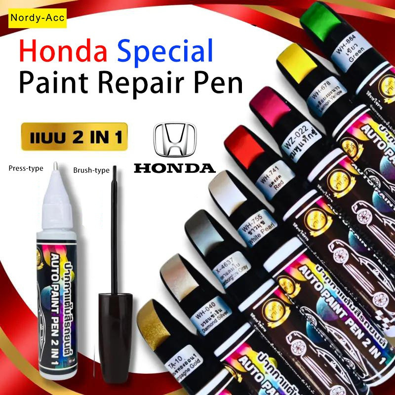 ปากกาเพ้นท์ Honda Civic Touch Up OEM Crystal Pearl การจับคู่สีแน่นอนซ่อมรอยขีดข่วนอุปกรณ์เสริมในรถยนต์