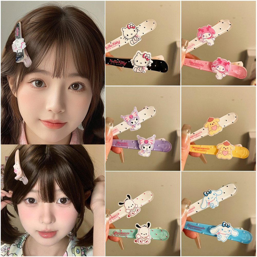 1/2ชิ ้ นกิ ๊ บติดผมหน ้ าม ้ าปากแหลมลายการ ์ ตูนน ่ ารักสีสดใสสําหรับเด ็ กผู ้ หญิง