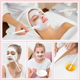 แปรงมาส์กหน้า Face-Mask Applicator แปรงตรวจสอบผิวหน้าแบบนุ่มพร้อมที่จับพลาสติกใสสําหรับเครื่องมือดูแลผิว