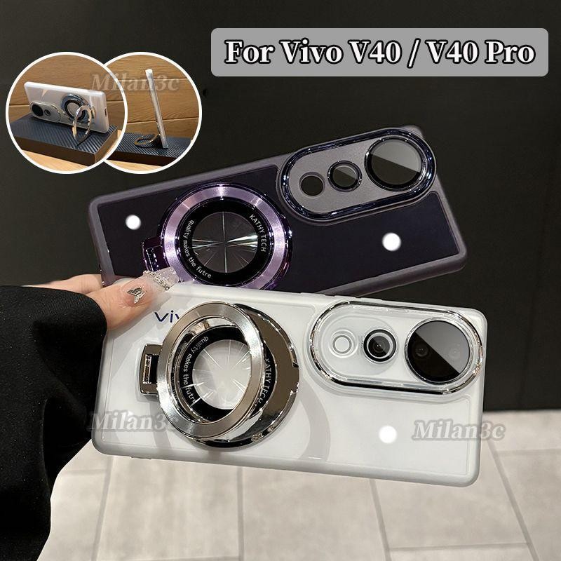 สำหรับ Vivo V50 V40 เคส Vivo V50 V40 Lite เคส Vivo V40 Pro เคสใสกันกระแทก เคสโทรศัพท์ ที่วางโทรศัพท์