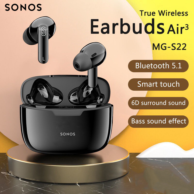 ♥ SFREE Shipping ♥ Sonos หูฟังไร้สายบลูทูธเพลงไฮไฟหูฟังหูฟังกีฬาชุดหูฟังกันน้ําพร้อมไมโครโฟนหูฟังใหม