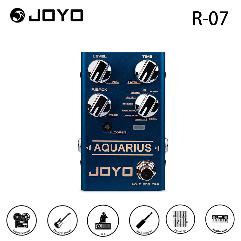 JOYO R-07 Aquarius Multi Mode Delay Looper กีตาร์เหยียบ R 07 Aquarius