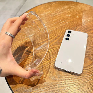 เคสโทรศัพท์โปร่งใสป้องกันกล้องบางเฉียบไร้กรอบใหม่ For Samsung A06 A55 A05 A15 A05S A12 A54 A14 A13 A54 A23 A52 4G 5G