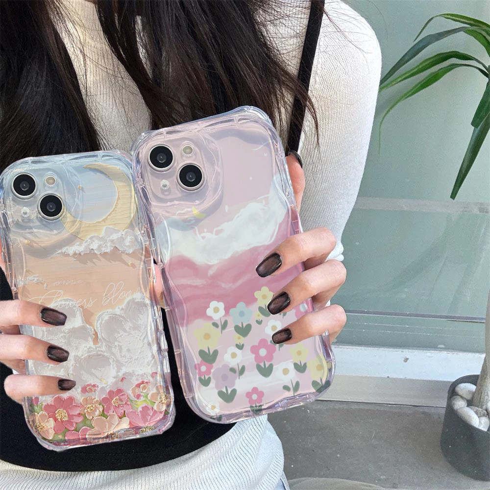 สําหรับRealme 14 Pro Plus 5G 11 12 13 + Plus C75 C53 C55 C35 C15 C20 C21 Q 5PROซิลิโคนนุ่มน่ารักดอกไ