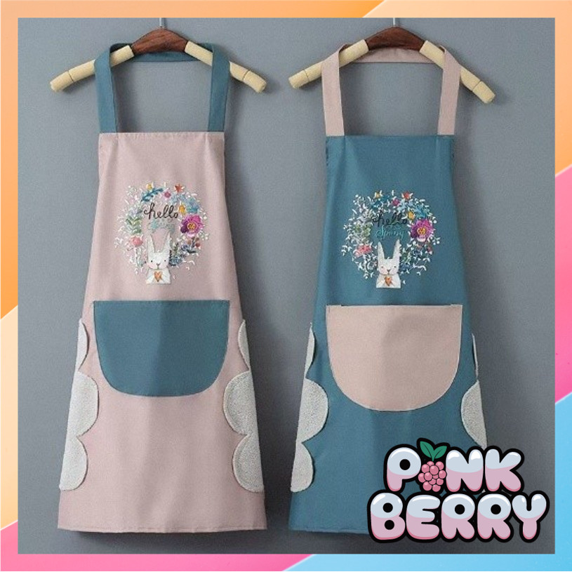Pink Berry H5296 ผ้ากันเปื้อนทําอาหารตัวละครกันน้ําทนน้ํามัน