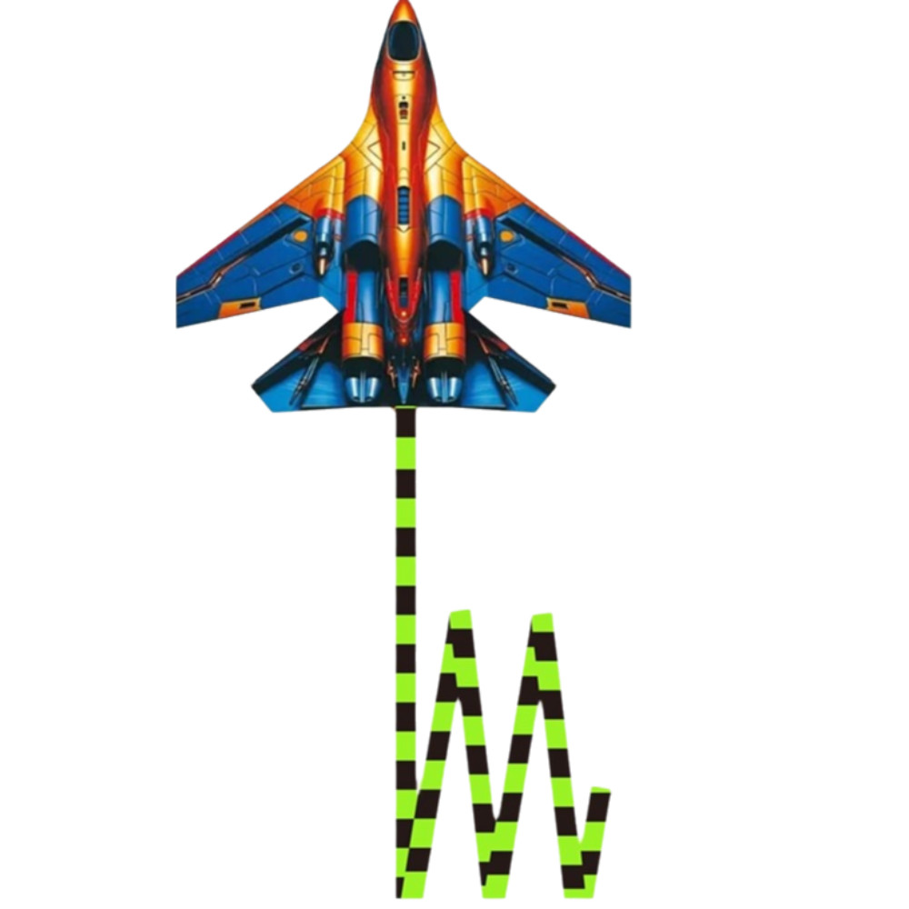 OYPESERG เครื่องบิน Kites, Black Fighter Easy to Fly Aircraft Kite, บินดีพร้อมสายว่าว 100 เมตร 1.4/1.6 ม. สวนว่าวเดลต้าขนาดใหญ่ - รูปที่ 2