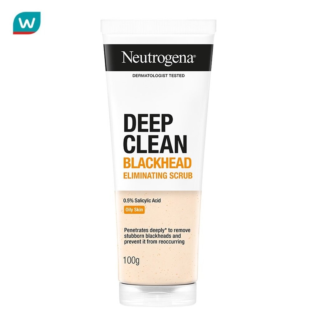 Neutrogena นูโทรจีนา ดีฟ คลีน แบล็คเฮด อีลิมิเนทติ้ง สครับ 100 กรัม