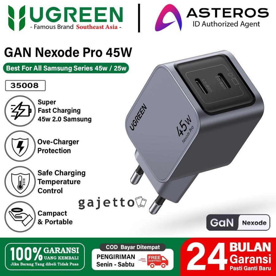 UGREEN หัวชาร์จ USB พอร์ตคู่ A + USB Type C ชาร์จเร็ว 35W