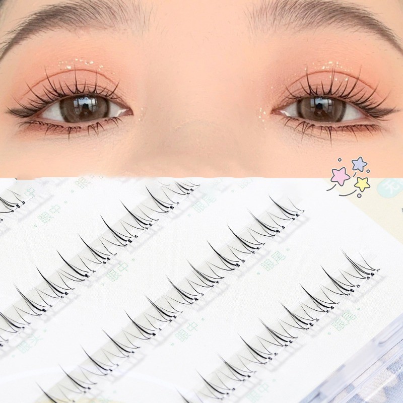 ขนตาล่างปลอมธรรมชาติ-ก้านใส,เสริม-ขนตากาวในตัว-ต่อขนตาทําเอง-ประดิษฐ์ขนตาคลัสเตอร์ชุด-เพราะอะนิเมะอุปกรณ์ประกอบฉาก-เครื่องมือแต่งตา - รูปที่ 2