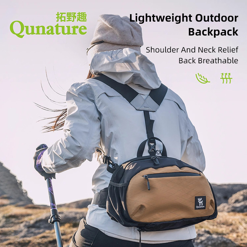 Quature กระเป๋าเป้สะพายหลังจักรยานกระเป๋าเดินทาง 7.9L ความจุขนาดใหญ่มัลติฟังก์ชั่น Portabl วิ่งปีนเข