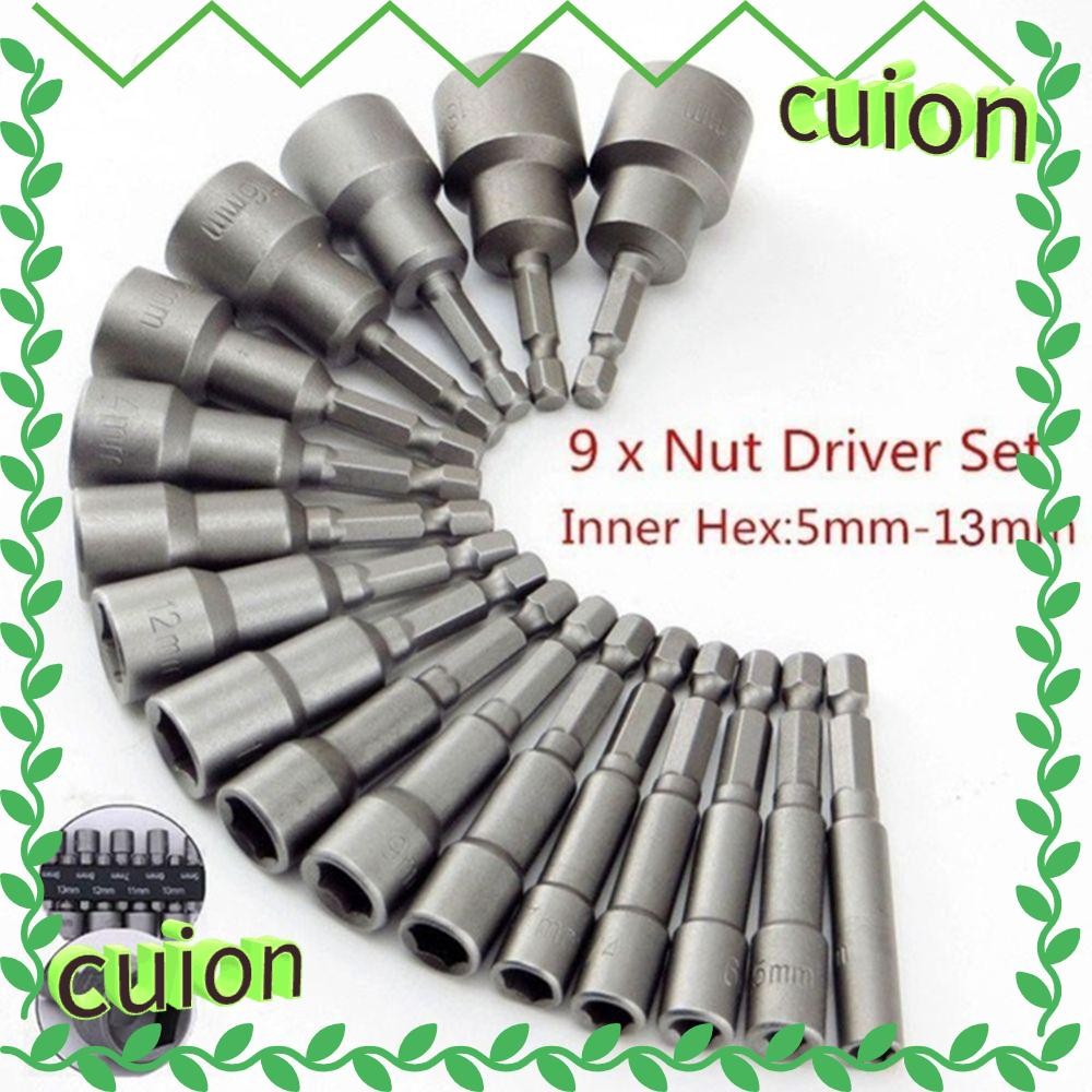 CUION1413 9 ชิ้น/เซ็ตหัวฉีด Nut Driver Socket Bits Schroevendraaier ชุด Bits ชุดชุดไขควง