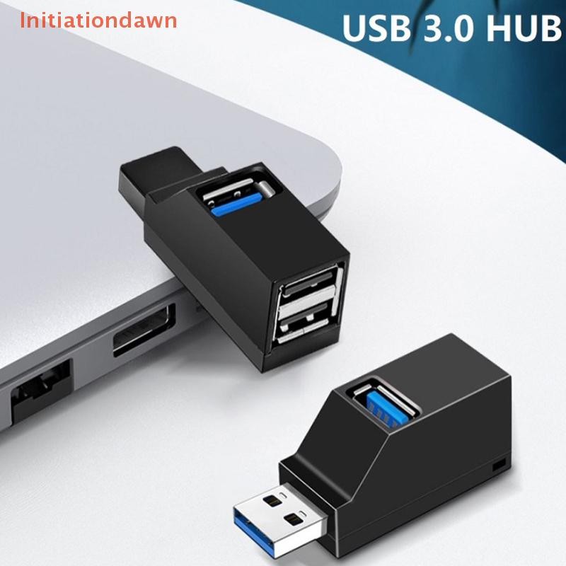 [Initiationdawn] ไร้สาย 3 in 1 USB 3.0 HUB Adapter Extender Mini Splitter Box 3 พอร์ตสําหรับแล็ปท็อป Macbook โทรศัพท์มือถือความเร็วสูง U Disk Reader