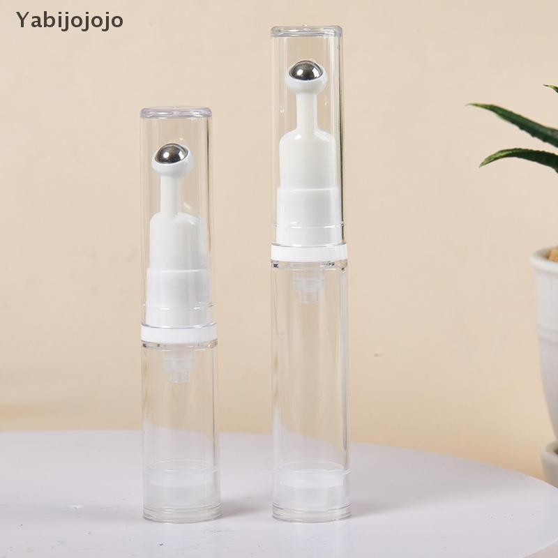 Yabijojojo 5/10ml Liquid Foundation ขวดรีฟิลเครื่องสําอาง Eye Cream Roller Ball ขวดสูญญากาศเดินทางแบบพกพาขวดเปล่าแก้วใหม่