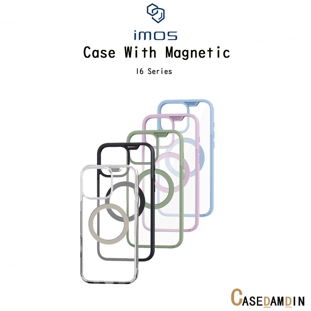 IMOS Case With Magnetic เคสใสกันกระแทกเกรดพรีเมี่ยม เคสสำหรับ iPhone16/16Plus/16Pro/16Promax