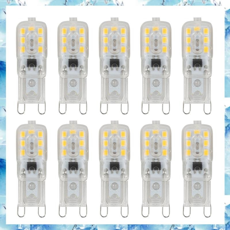 [ ] 10 X G9 5W LED หรี่แสงได้แคปซูลหลอดไฟเปลี่ยนหลอดไฟ AC220-240V, Warm white