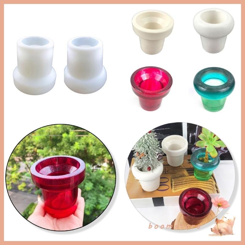 Boom 3D รอบคอนกรีตซิลิโคนหม้อแม่พิมพ์ Succulent กระถางดอกไม้ Clay Cement พลาสเตอร์แม่พิมพ์ DIY บ้านสวนดอกไม้หม้อ Mould
