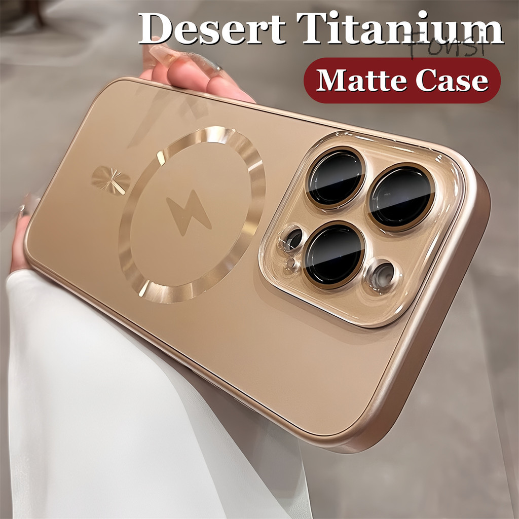 Desert Titanium Matteเคสโทรศัพท์สําหรับIPhone 16 Pro Max 12 13 14 15 Pro Max 11 16 Plus AG Frostedปลอกซิลิโคนอ่อนนุ่มกันกระแทก