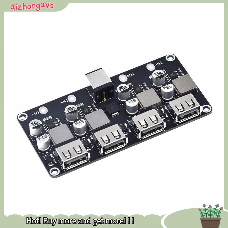 [dizhong2vs]QC3.0 QC2.0 USB Fast Charger Board 4XUSB พอร์ต DC-DC Converter DC12V-30V เป็น DC 3-12V โ