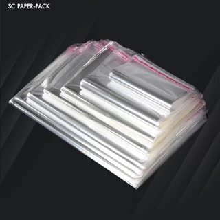 SC Paper-Pack ซองพลาสติก OPP ใสเทปกาว ราคาถูก รวมขนาดใหญ่ (แพ็ค 100)