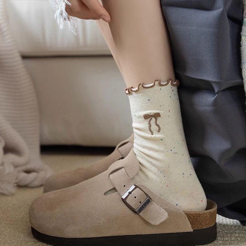 ถุงเท้าผู้หญิง jk จากญี่ปุ่น ถุงเท้าโบว์ หวานและน่ารัก สไตล์วิทยาลัยเวอร์ชั่นเกาหลี - รูปที่ 5