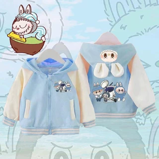 เสื้อกันหนาวเด็กมีฮู้ด แบบหนา ขนมิ้น กระเป๋าหน้า ลายน่ารัก รุ่น4106