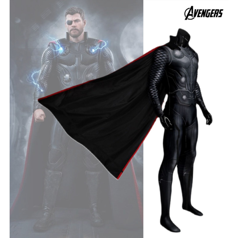 Marvel Avengers Anime COSPLAY costume: Thor's tights jumpsuit with cloak high stretch superhero clot