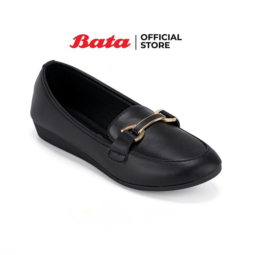 Bata บาจา รองเท้าคัทชูแบบสวม ส้นแบน สำหรับผู้หญิง รุ่น VANKA สีโทป 5313124 สีดำ 5316124