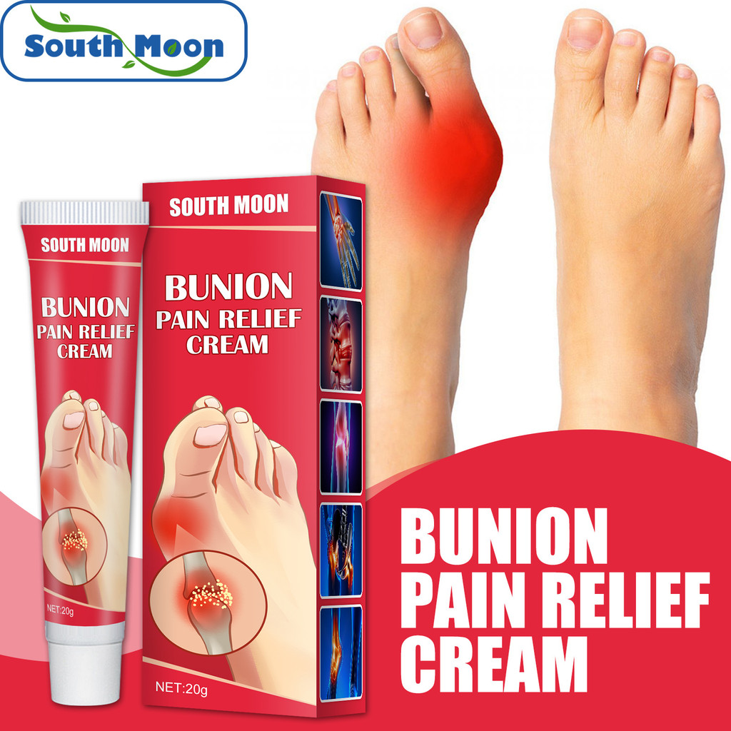 South Moon Bunion Pain Relief Cream Gout Ointment Cause Joint Knee Pain Toe Finger Bone Spur 20g บรร