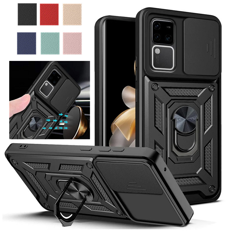 เกราะสําหรับ VIVO V30 Pro V30 Lite V29 V29e V27 V27e V25 ฝาครอบเลนส์ป้องกัน Ringic ผู้ถือ Coque Fundas